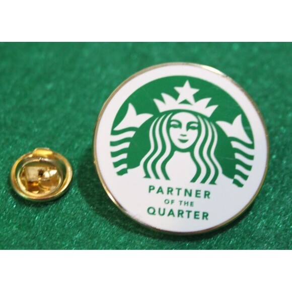 Starbucks Coffee Barista Partner of the Quarter Pin Award Collectible Authentic - Picture 1 of 4